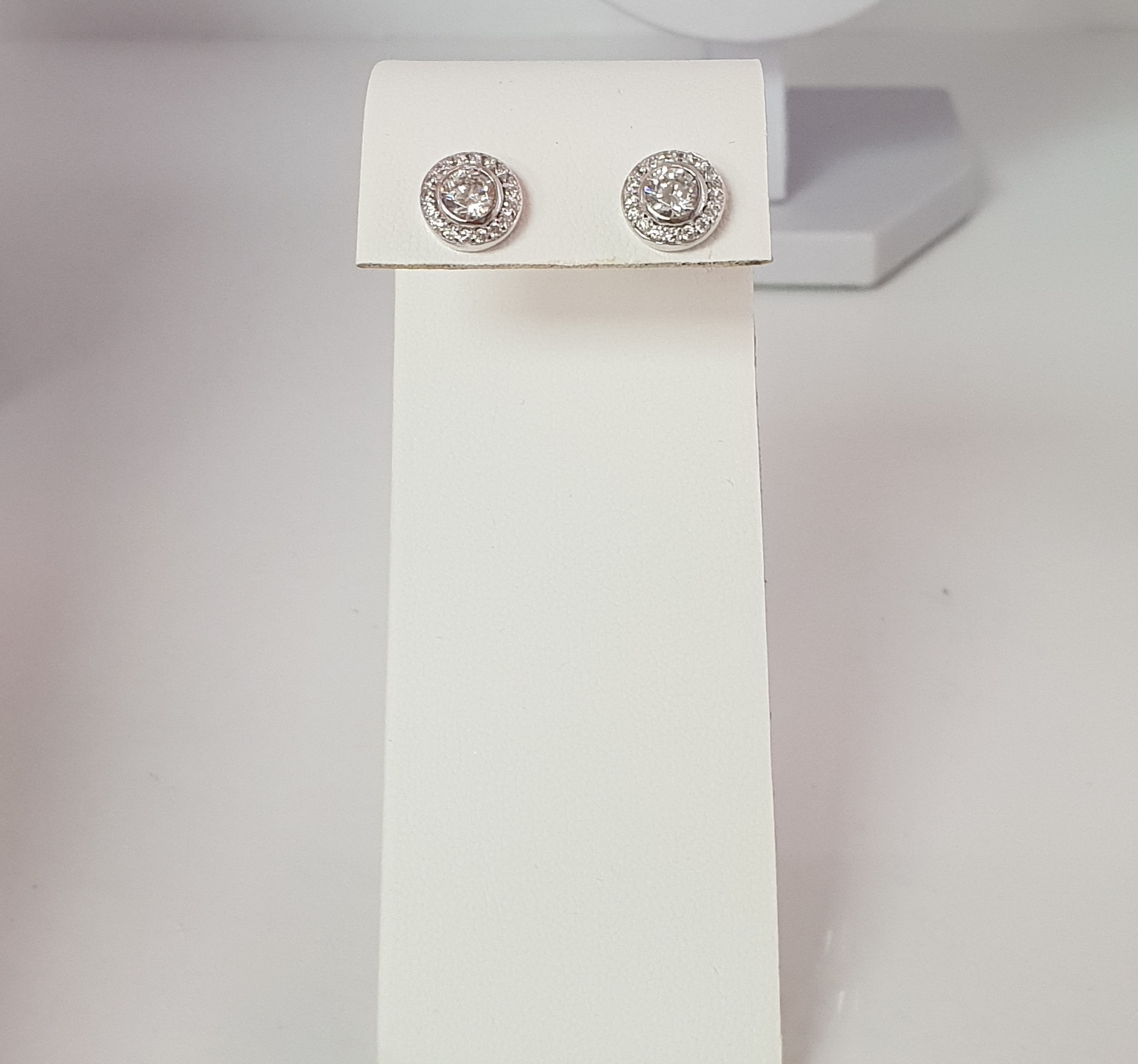 925 STERLING SILVER CZ STUD EARRINGS