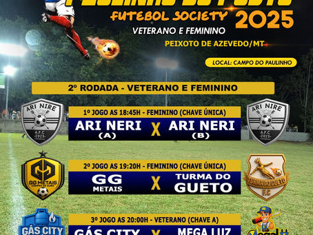 Copa Regional Paulinho do Posto Futebol Society tem rodada hoje pelo veteranos e feminino