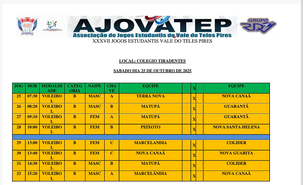 Voleibol - Quadra Colégio Tiradentes 
