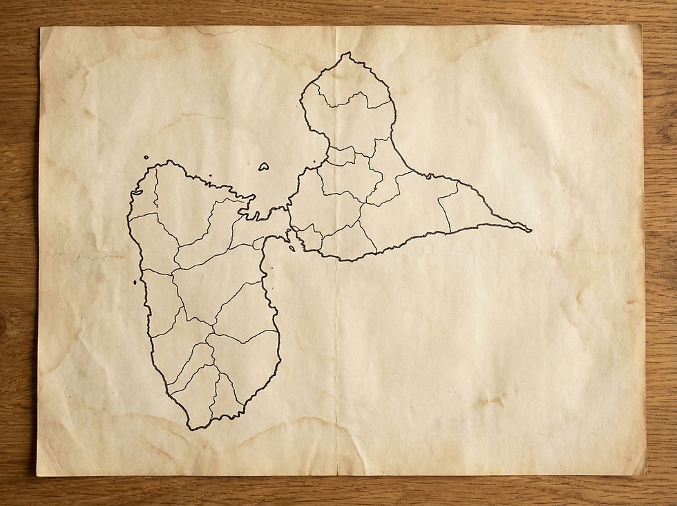 Clean minimal map of Guadeloupe