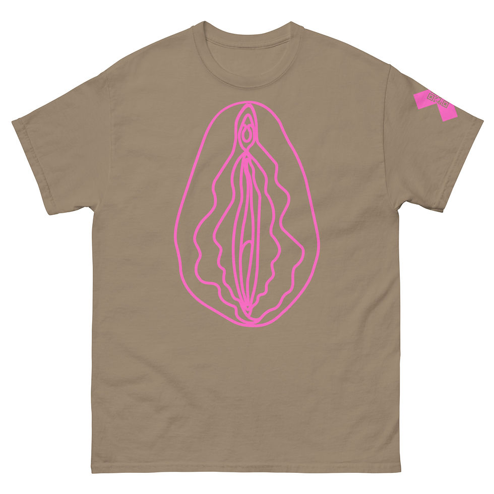 Miniaturbild: Pink Vulva Front Print T-Shirt