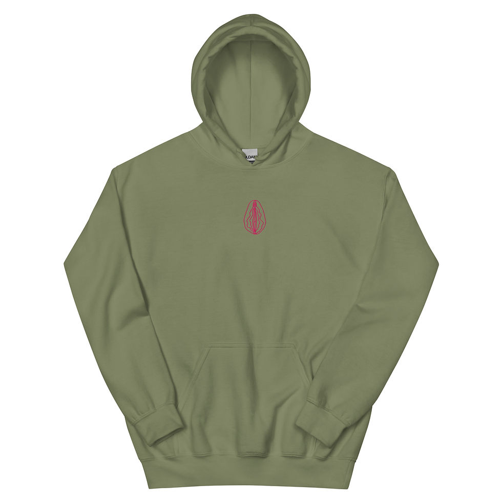 Miniaturbild: Pink Vulva Hoodie (embroidered)