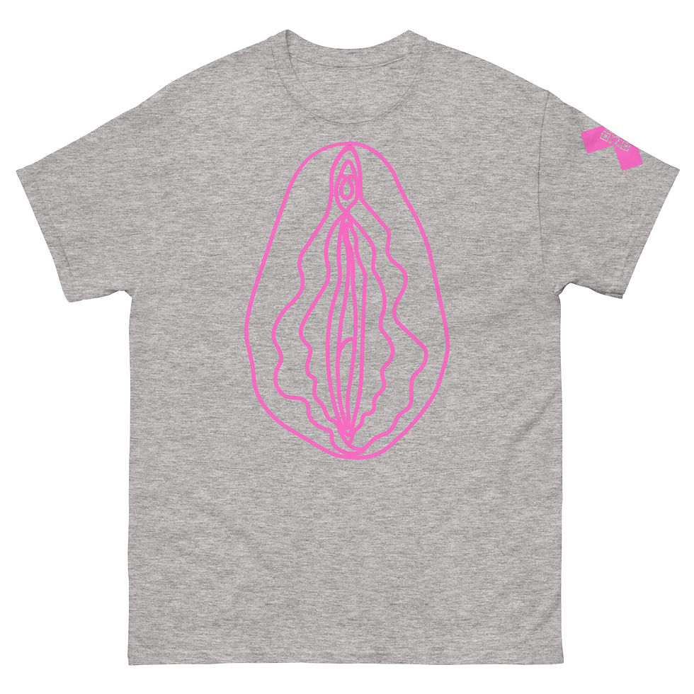Miniaturbild: Pink Vulva Front Print T-Shirt