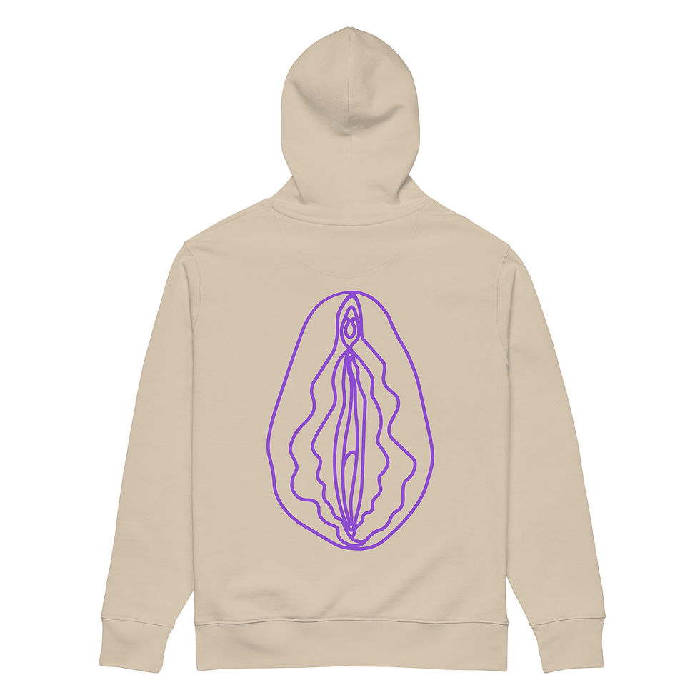 Miniaturbild: Lila Back Vulva Print Hoodie