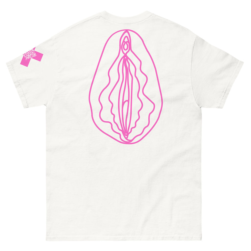 Miniaturbild: Pink Vulva Back Print T-Shirt