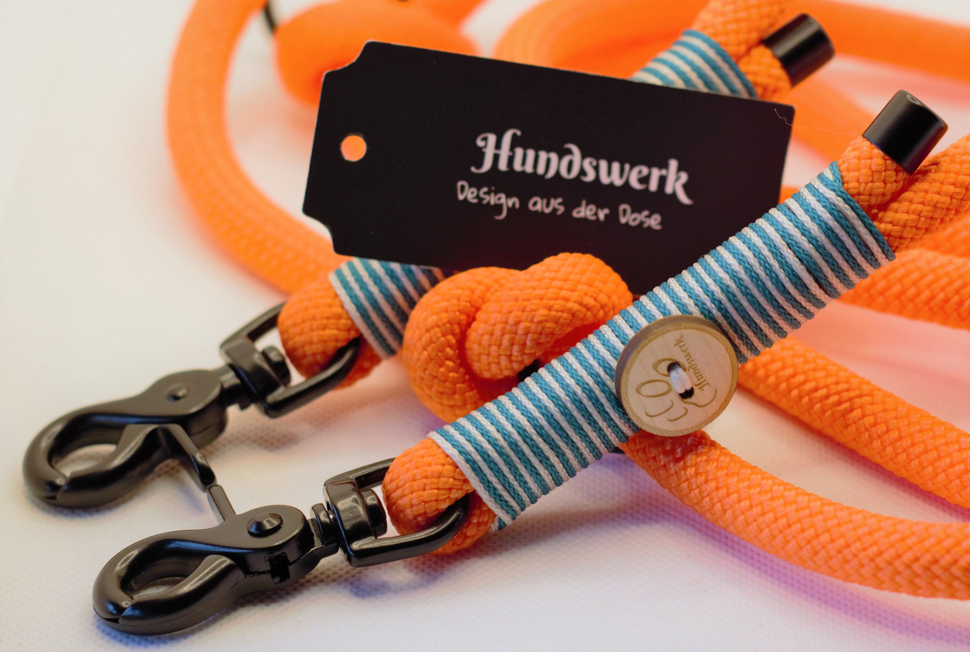 Sommeredition Orange - Tauleine 2,10 m + Halsband - Set