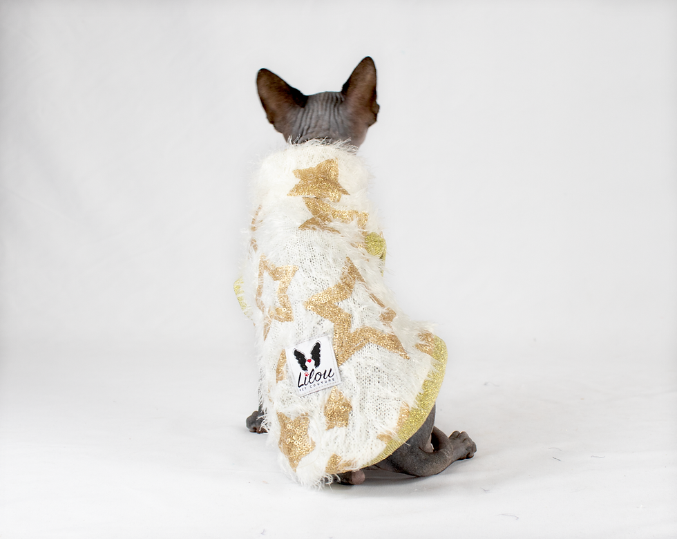 Miniatura: Maglioncino per Gatti Sphynx - STELLA GOLD