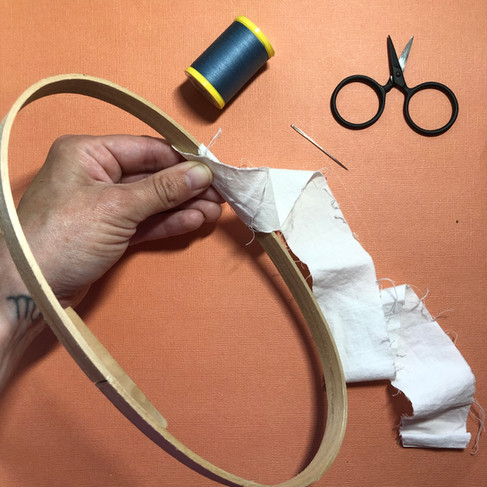 how to bind an embroidery hoop