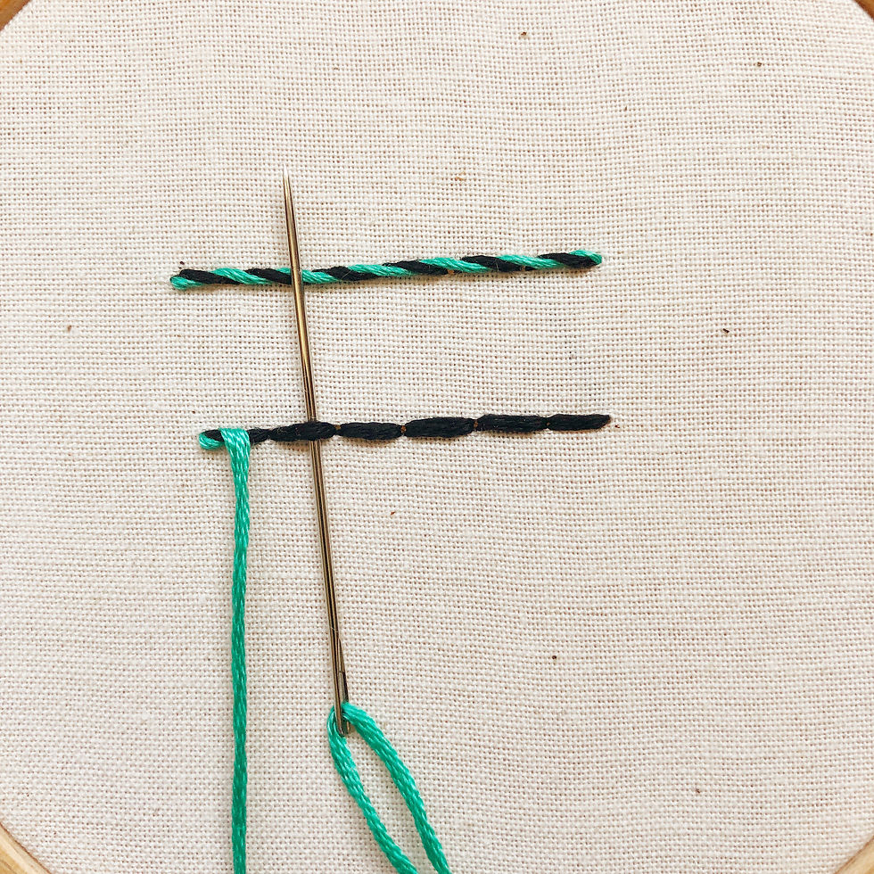 Whipped Back Stitch Step 5