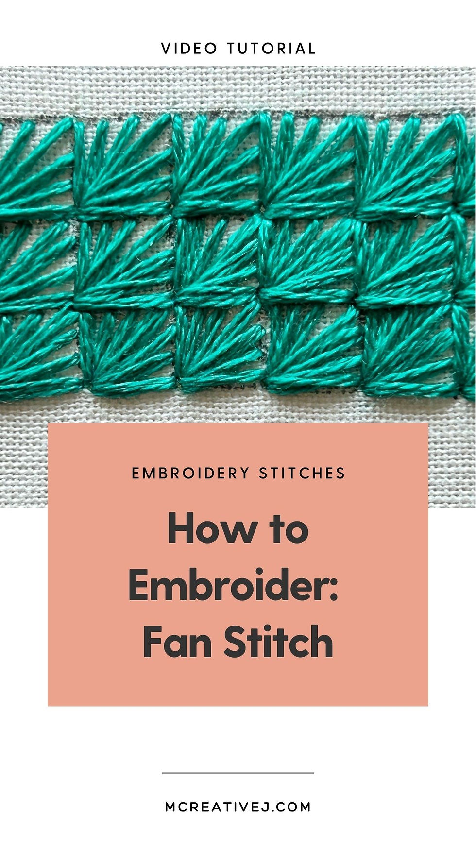 How to Embroider: Fan Stitch