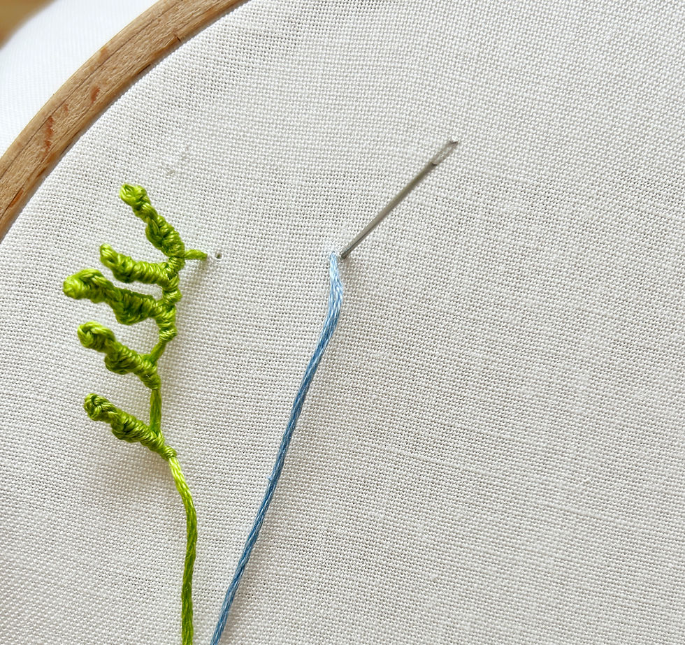 Continuous Drizzle Stitch Step 1