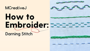 How to Embroider: Double Darning Stitch- Video and Step by Step Tutorial