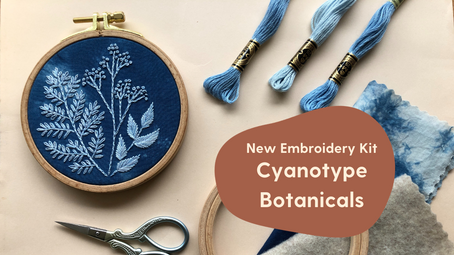Create Stunning Cyanotype Botanical Embroidery with MCreativeJ's Latest Stitch Kit