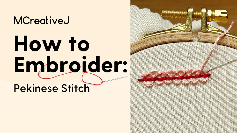 How to Embroider: Pekinese Stitch