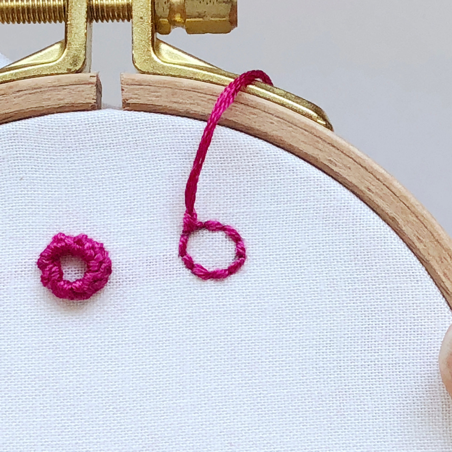 Raised Cup Stitch Step 3c