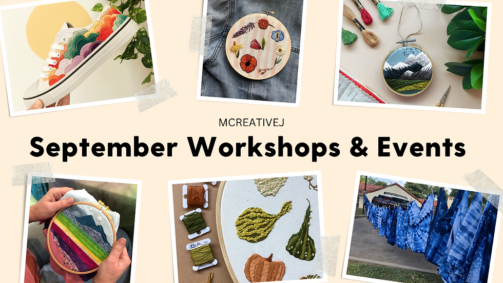 MCreativeJ September Workshops and Events
