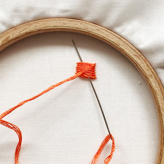 Sinking the thread step 2