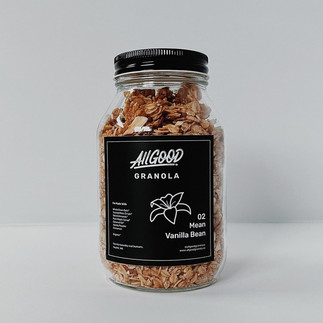 Granola in a glass jar
