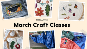 March Hand Embroidery Craft Classes and Events