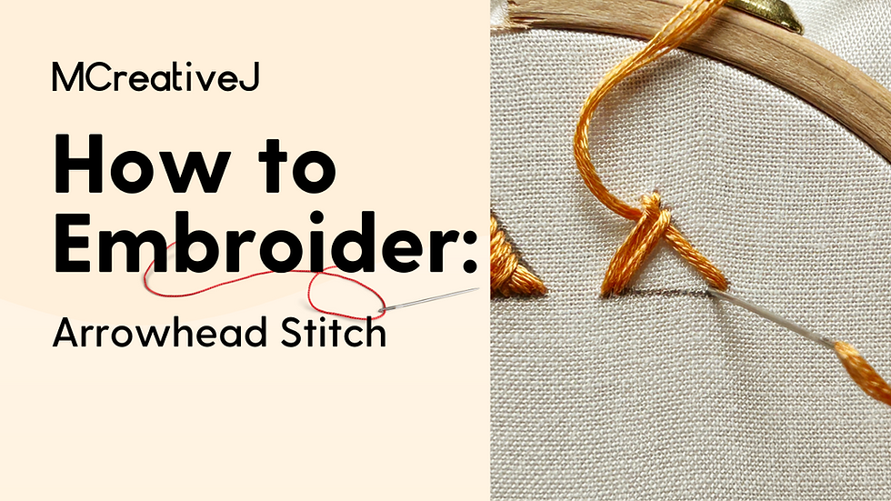 How to Embroider: Arrowhead Stitch Stitch