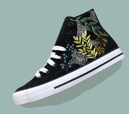 DIY Embroidered Shoes by Melissa Galbraith