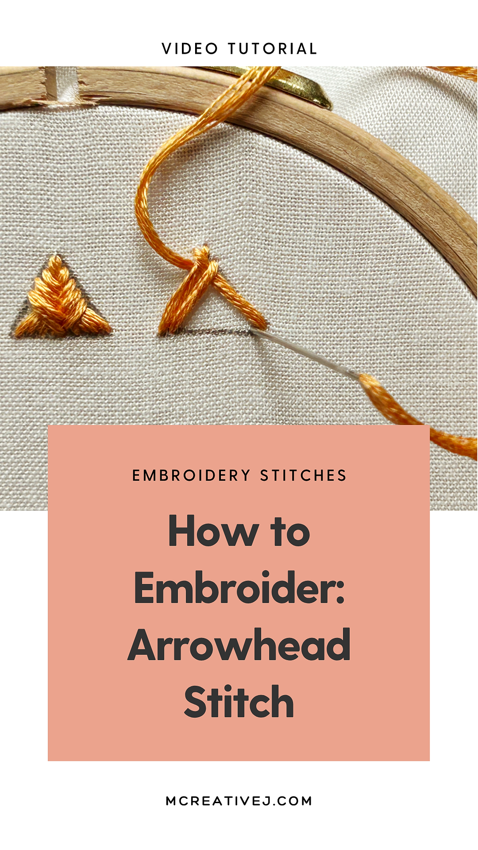 How to Embroider: Arrowhead Stitch Stitch