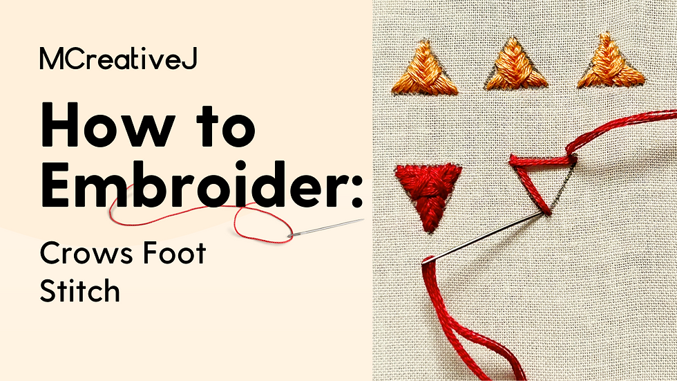How to Embroider: Crows Foot Stitch