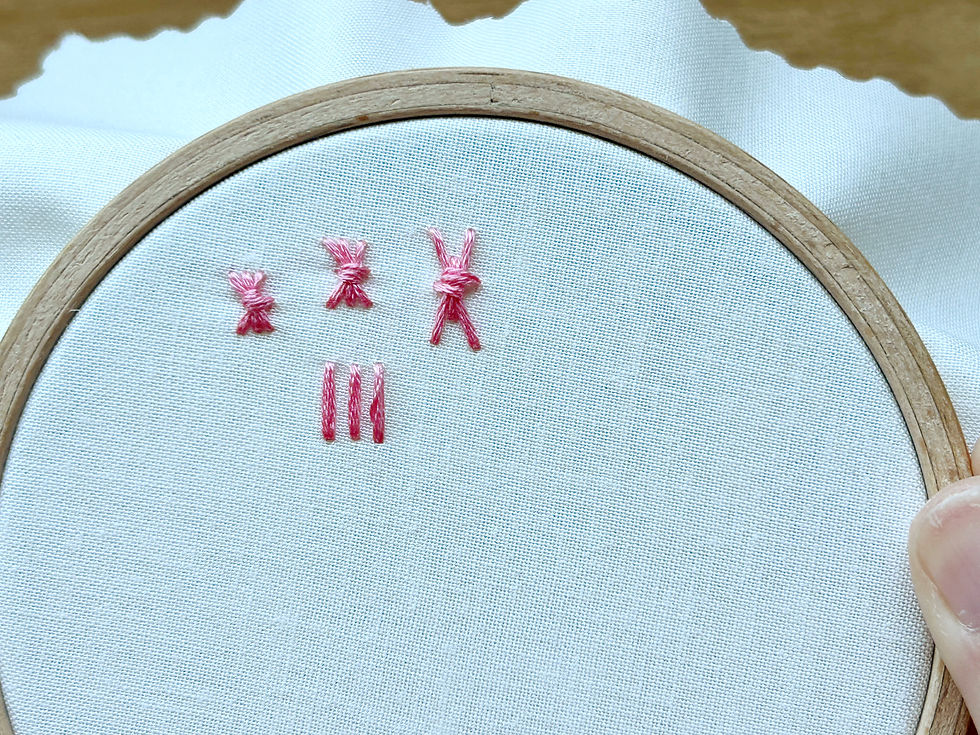 Sheaf Stitch Step 1