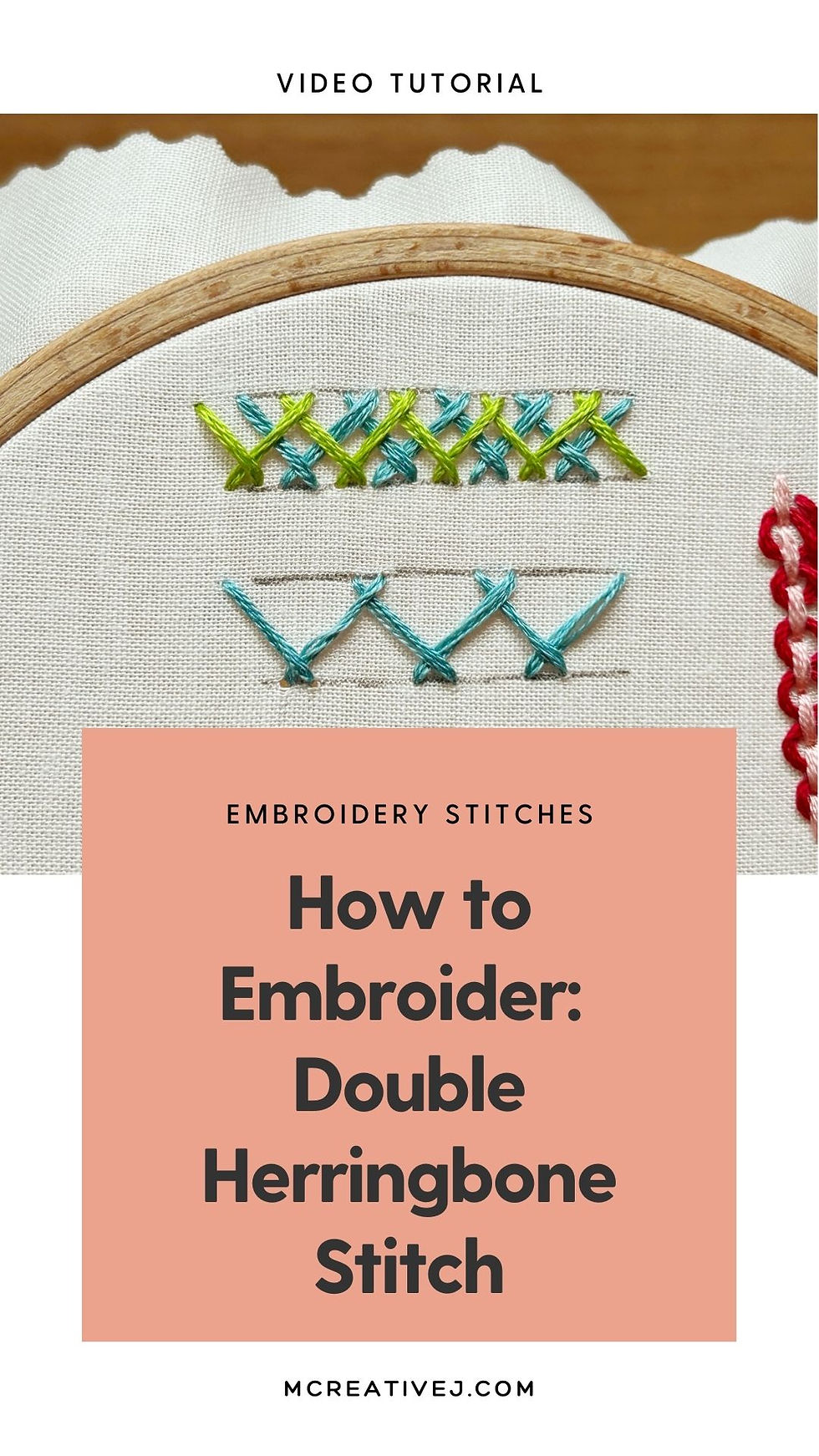 How to Embroider: Double Herringbone Stitch