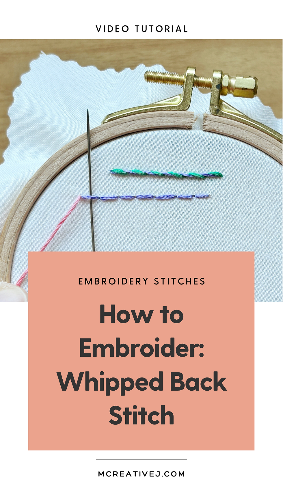 How to Embroider: Whipped Back Stitch