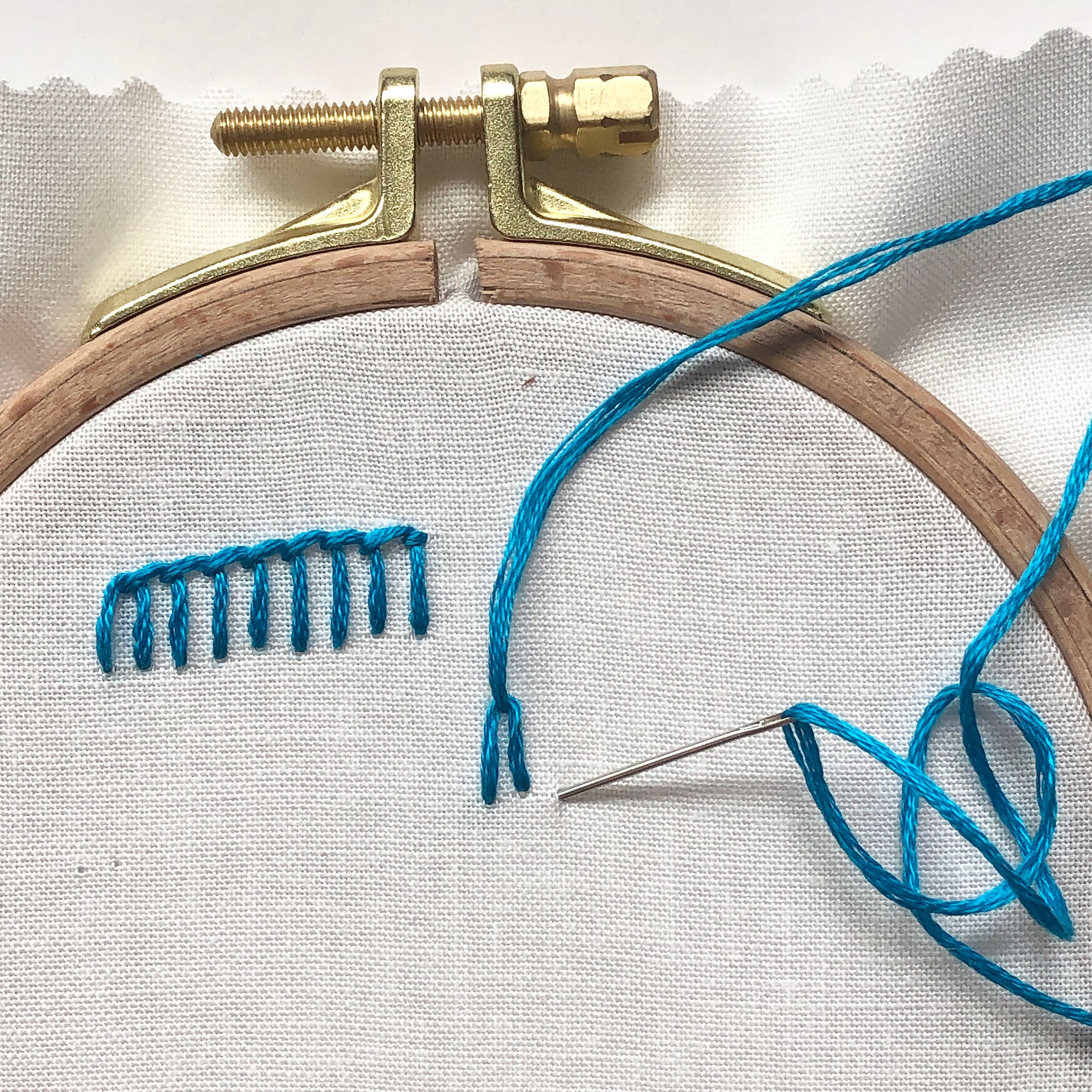 Buttonhole stitch step 4