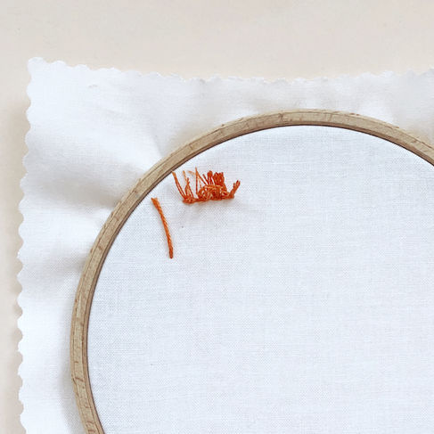 Turkey Work Stitch Step 1b