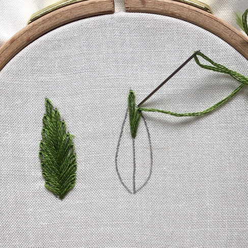 Detached Chain Leaf Fill Stitch