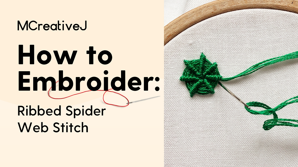 How to Embroider: Ribbed Spider Web Stitch