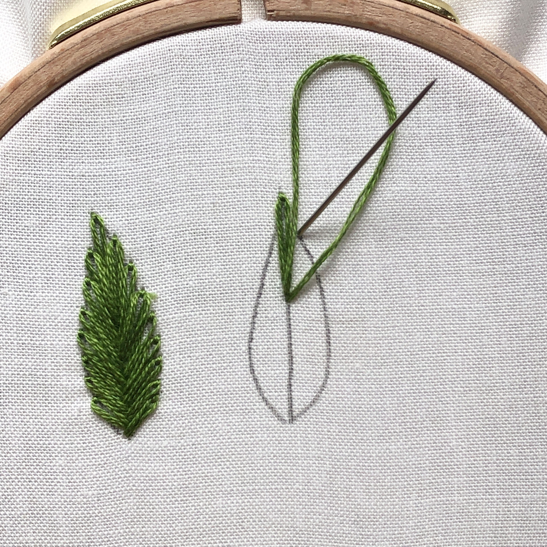 Detached Chain Leaf Fill Stitch
