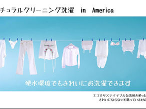 ナチュラルクリーニング洗濯 in America