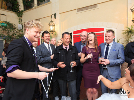 When is the best time to have a close up magician perform at YOUR wedding?