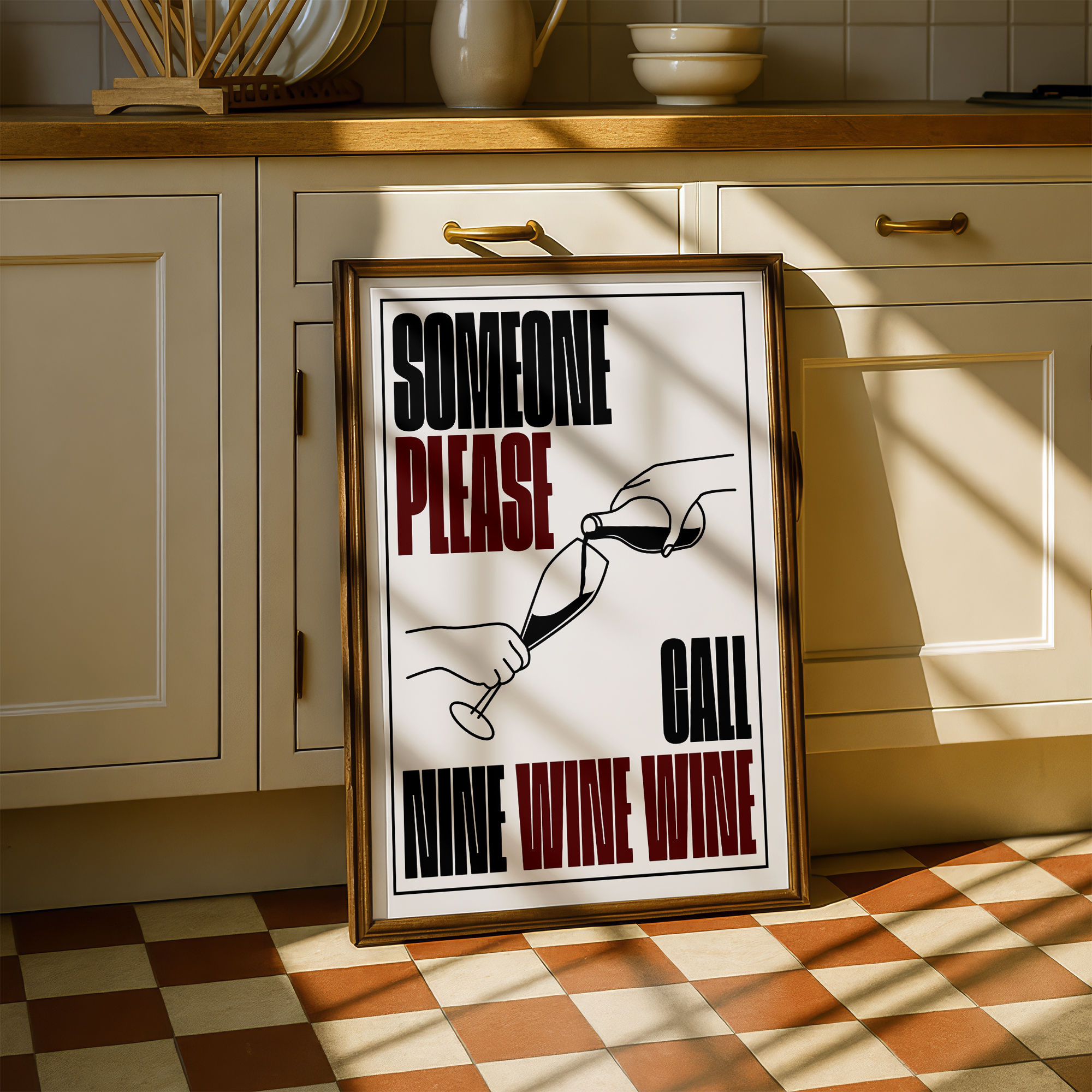 Call Wine Wine Poster