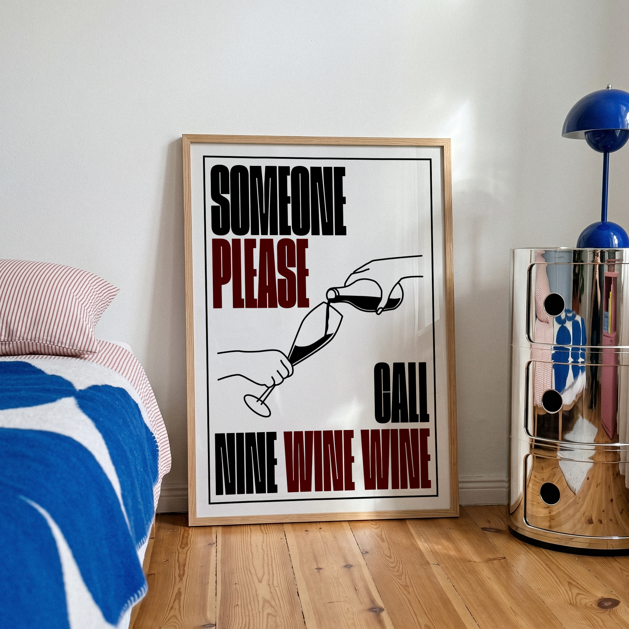Call Wine Wine Poster