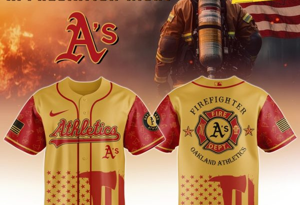 Oakland Athletics MLB Firefighter Appreciation Baseball Jersey