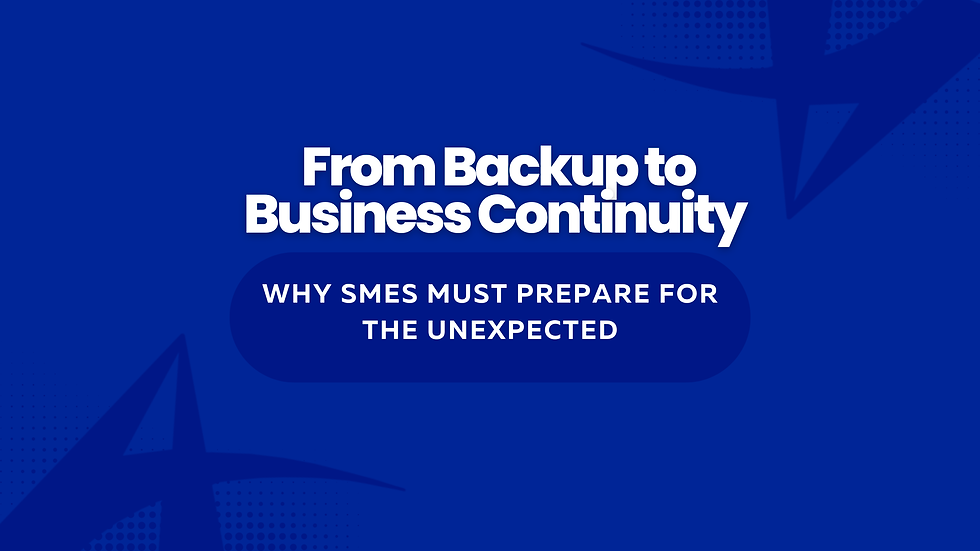 Many SMEs think having a backup is enough — but when a real incident happens, what truly matters is how fast your business can get back to normal.
