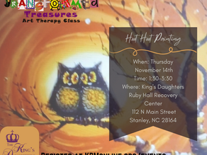 Transformed Treasures Art Therapy- Hoot Hoot Painting