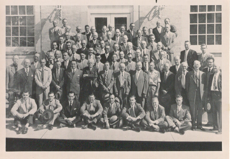 Men's Bible Class, First Presbyterian Church in the 1940's and 1950's. This was the larges