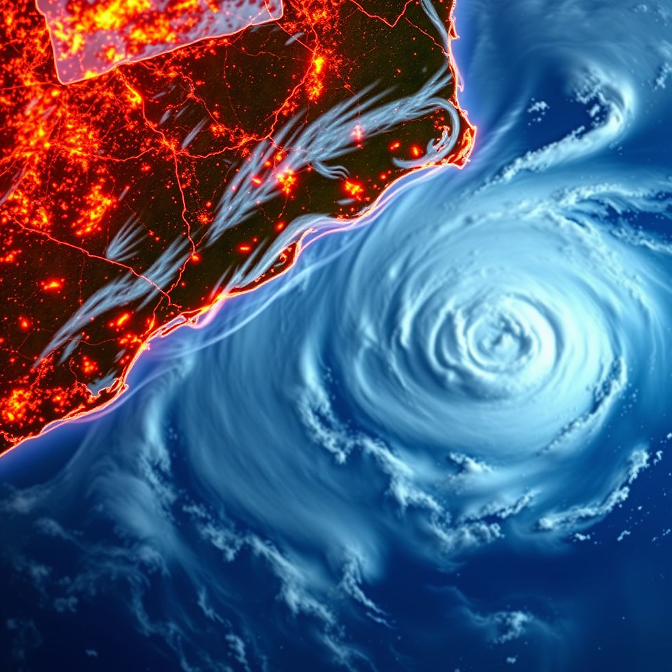 July 2025 Tropical Storm Chantal hits North and South Carolina Coast lines