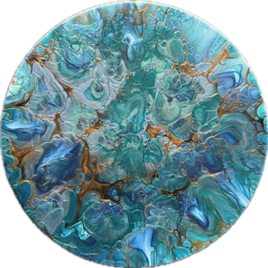 ocean waves, celestial nebulae.