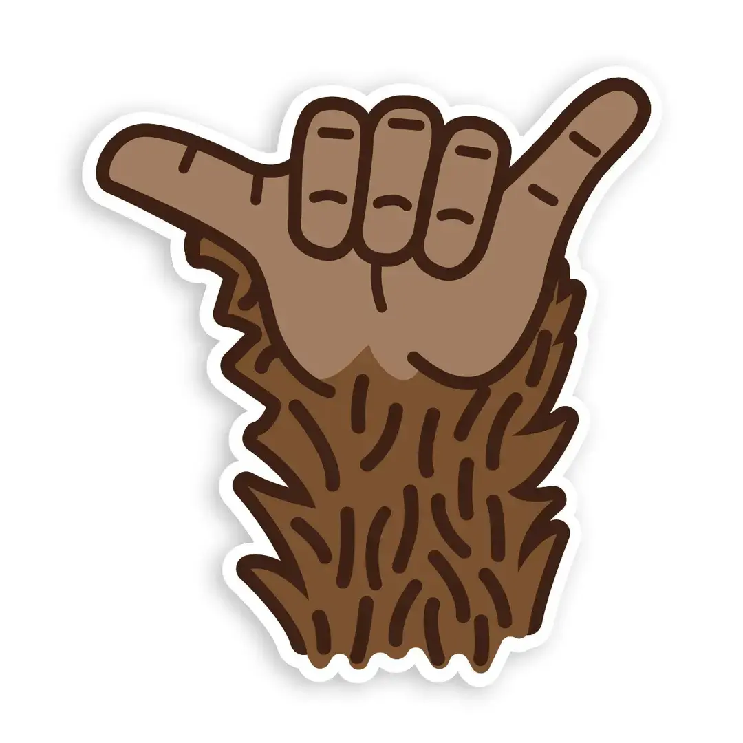 Bigfoot Hang Loose Sticker
