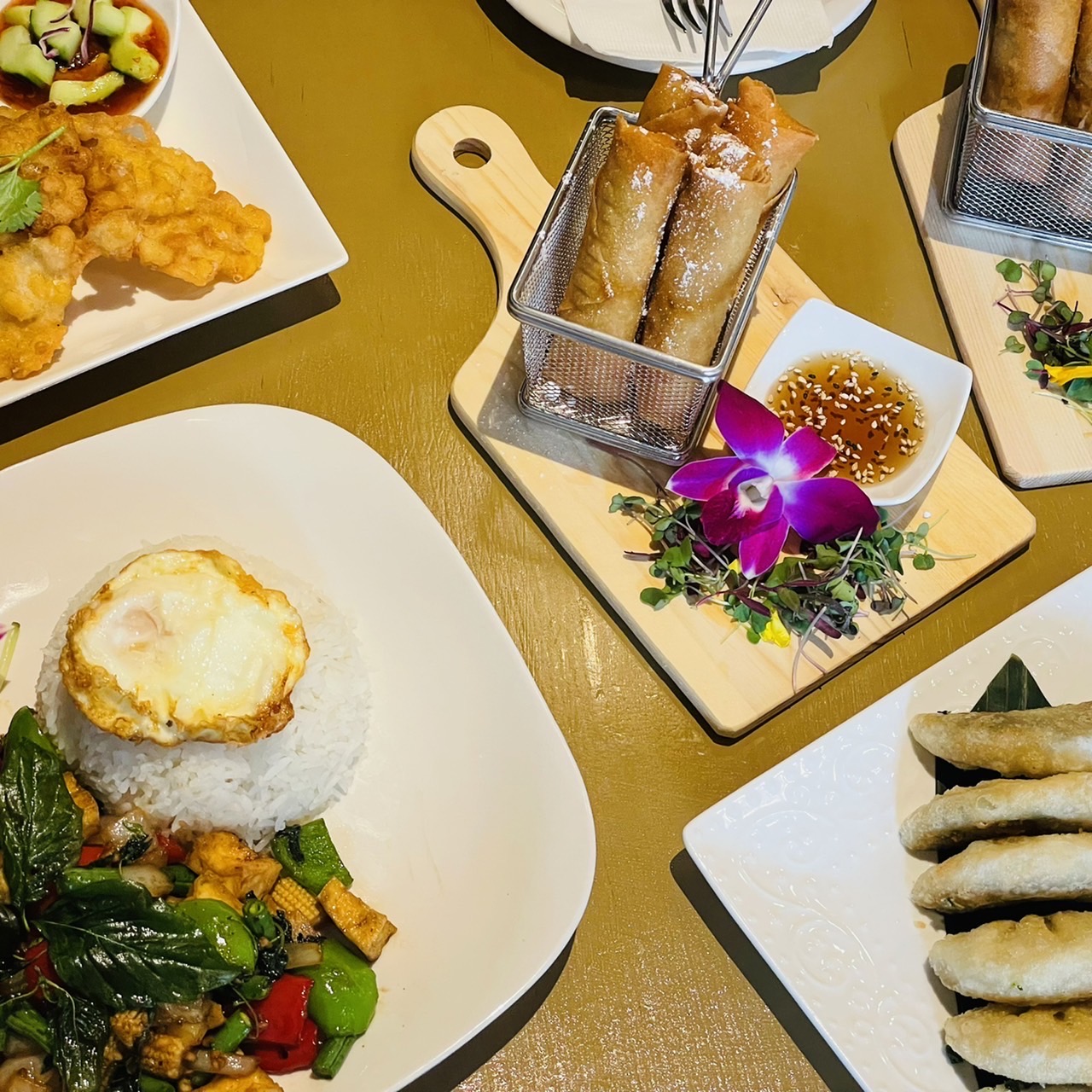 Arranged Food and Objects