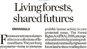 Deccan Herald; Living forests, shared futures - Srinivasulu