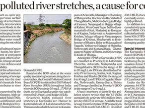 Karnataka’s polluted river stretches, a cause for concern