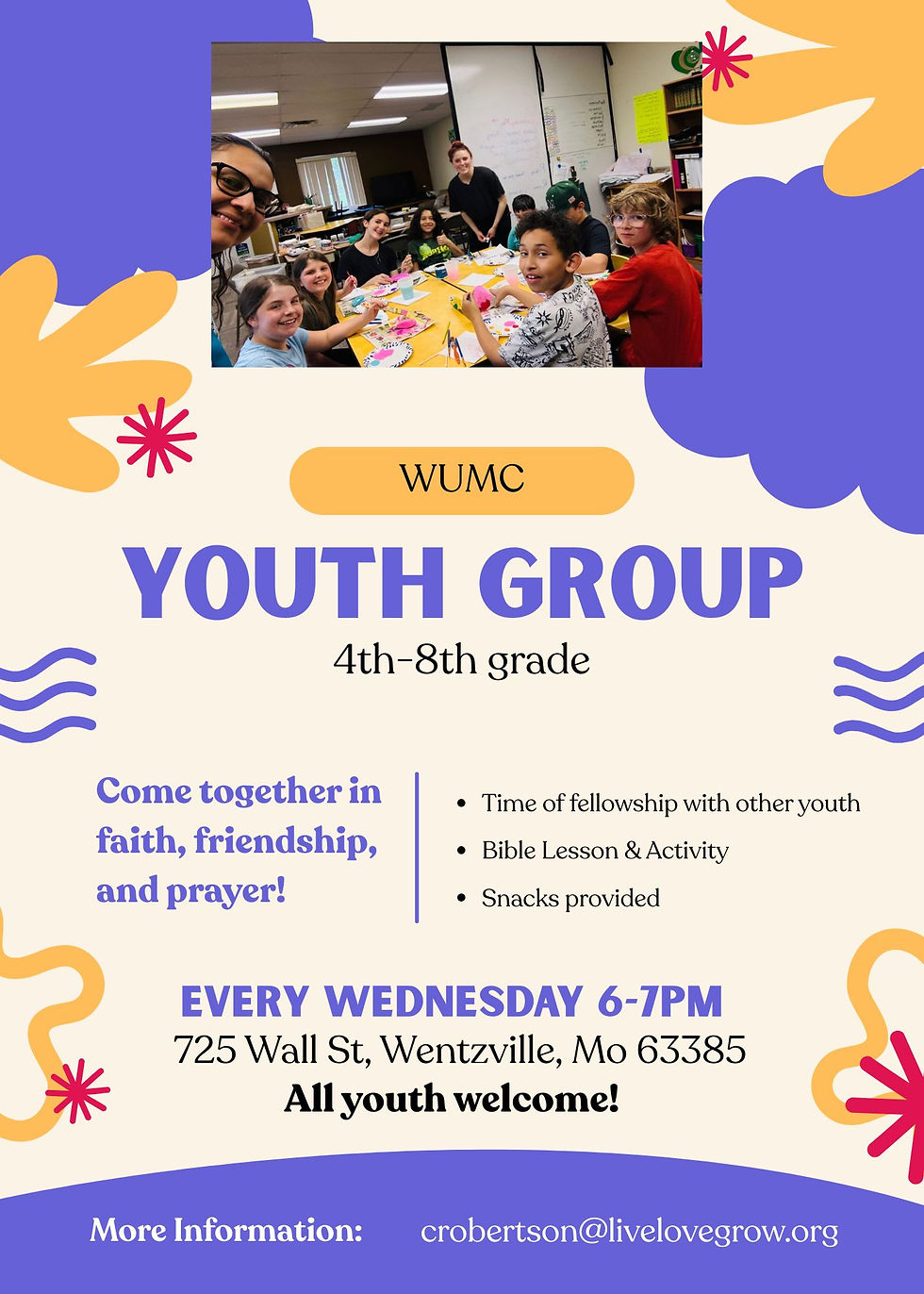 Youth Group - Wednesdays 6pm to 7pm
